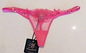 Brand New Honey Birdette Natalie Pink Thong Size Large - Picture 1 of 5