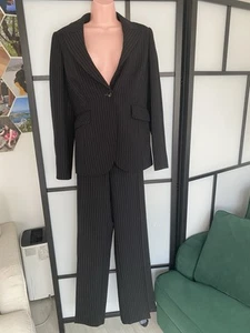 Hobbs Black Pinstripe Formal Jacket And Trousers Suit Size 14 - Picture 1 of 14