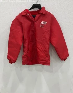 Holloway Mens Red Solid Soo Line Railroad Faux Fur Lined Winter Jacket Medium - Picture 1 of 3