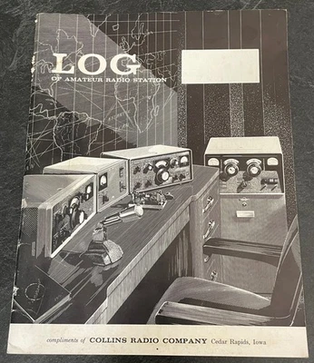 Collins Ham Radio Log Book of Amateur Radio Station (original, unused) - Image 1 of 4
