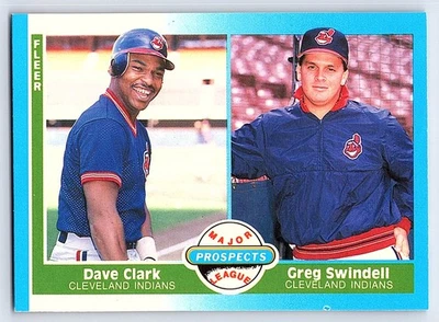 1987 Fleer - Greg Swindell, Dave Clark #644 Glossy (RC)-Indians - Image 1 of 2