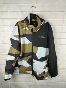 Adidas Terrex Primegreen Rain Jacket Allover GI7291 Size XL - Picture 1 of 8