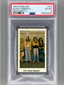 1980 Popbilder #516 Black Sabbath Med Punkt V PSA 6 Pop 9 (Music) - Picture 1 of 2