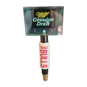 Miller Genuine Draft NBA Chicago Bulls 10” Acrylic Beer Tap Handle - Picture 1 of 6