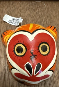 CB2 Asiatische Tier Gesichtsmaske Handbemalt Miniatur Ton Tiger Weihnachtsschmuck - Bild 1 von 4