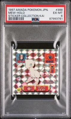PSA 6 1997 Pokemon Amada Mew Sticker Collection Kai Japanese #388 Prism Holo - Image 1 of 2