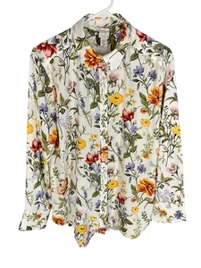 JOIE Blouse Size Large Floral Button Up Long Sleeve Boho Fairy Ditzy Top NEW - Picture 1 of 6