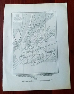1904 Map of Bed Rock on Long Island Coney Island New York by AC Veatch - Picture 1 of 1