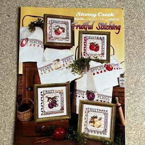 Stoney Creek Kreuzstich KIT Fruitful Stitching Pfirsich Apfel Birne Plumb NEU - Bild 1 von 12