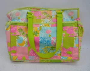 Lilly Pulitzer  Multicolor Floral Strap Canvas Tote Beach Bag - Picture 1 of 5