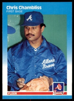 1987 Fleer Chris Chambliss . Atlanta Braves #513 - Image 1 of 2