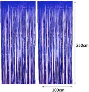 Foil Fringe Tinsel Shimmer Curtain Party Decor 2 Pcs - Picture 1 of 57