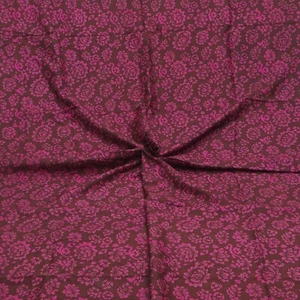 Vintage Pink 100% Pure Silk Printed Sari Remnant 5YD Craft Fabric Silk Scrap - Picture 1 of 4