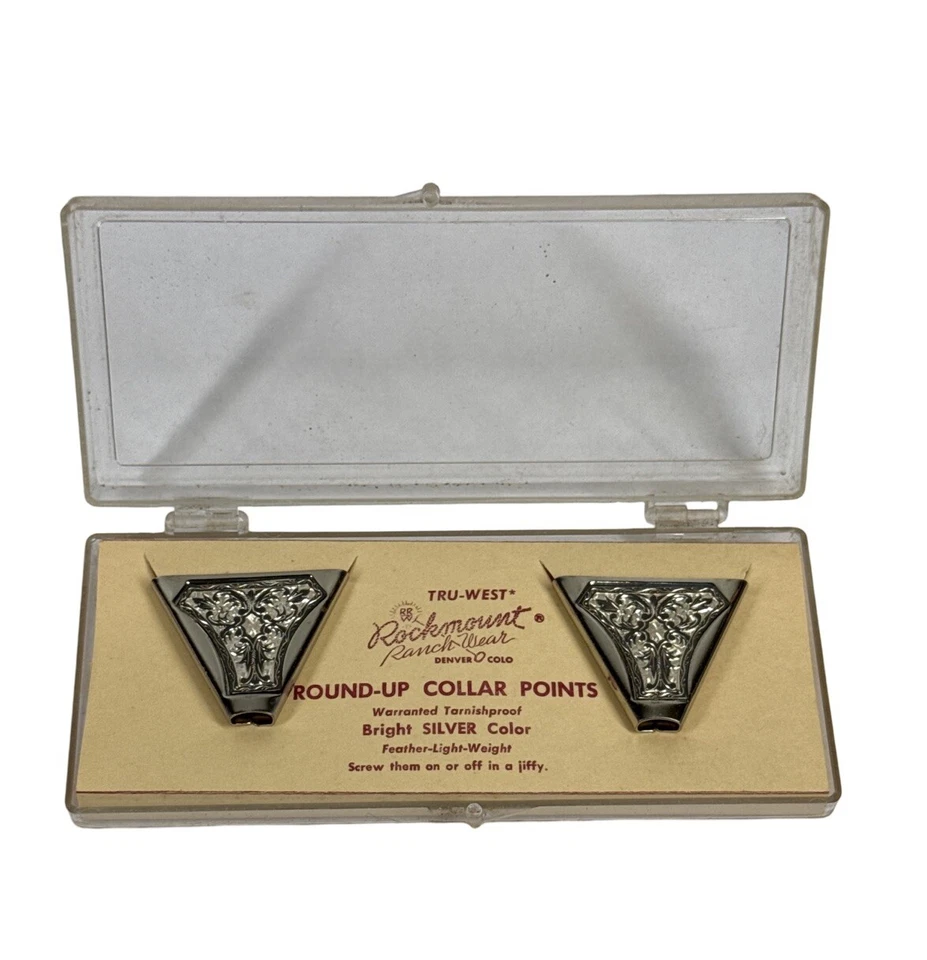 Tru West Rockmount Ranch Wear Round-Up Collar Points Cowboy Ranch - NOS Vintage - Image 1 of 1