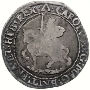 1639 - 1640 Half Crown Charles I Coin England Silver Triangle Mintmark (MO3565-) - Picture 1 of 2