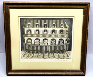 Christine Chagnoux Signed Artist's Proof Noah's Ark Animals Hand Colored Etching - Picture 1 of 24