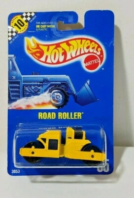 HOT WHEELS BLUE CARD SERIES CAT ROAD ROLLER #55 UPC 074299038532 - Image 1 of 4