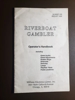 Williams RIVERBOAT GAMBLER Original Pinball Manual del Operador Manual Foto 1 de 4