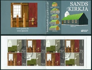 Faroe Stamp Booklet #36 2006 Christmas Stamps The Church at Sand FDC - Picture 1 of 3