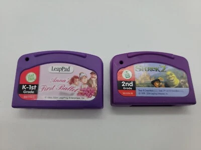Leap Frog LeapPad Explorer Educational Video Games  Anna First Ballet Shrek 2 - Image 1 of 4