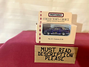 MATCHBOX COLLECTOR's CHOICE LIMITED EDITION 1994 CHEVY Z-28 CAMARO