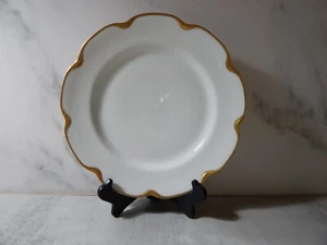 Haviland Limoges Silver Anniversary Gold Trim 9 & 3/4" Dinner Plate - Picture 1 of 5
