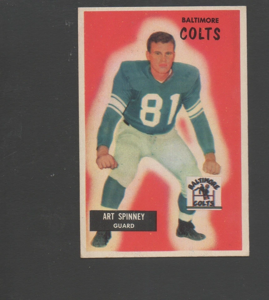1955 Bowman Football Card #107 Art Spinney-Baltimore Colts Ex Mint Card - Image 1 of 1