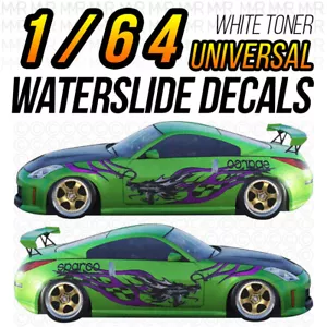Calcomanías universales de tobogán acuático tóner personalizado escala 1/64 NECESIDAD PARA SPEED 350Z RACHEL - Imagen 1 de 3