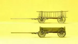 Preiser 30413 HO Scale Rack Wagon & Box Wagon - Picture 1 of 3