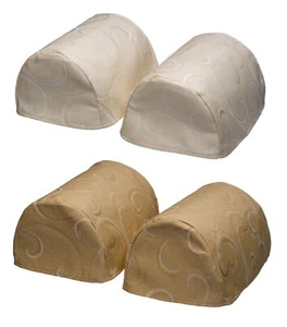 Par de tapas de brazo diseño de remolino protector de muebles antimacassar con patrón de desplazamiento - Imagen 1 de 5