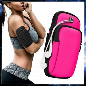 FASCIA DA BRACCIO SPORTIVA PORTA CELLULARE SMARTPHONE UNIVERSALE SPORT CORSA - Zdjęcie 1 z 4