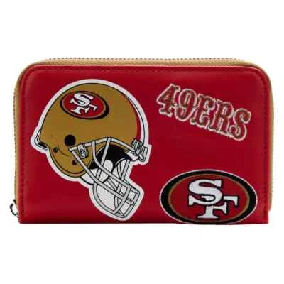 Cartera Loungefly NFL San Francisco 49ers parches cremallera alrededor Foto 1 de 4