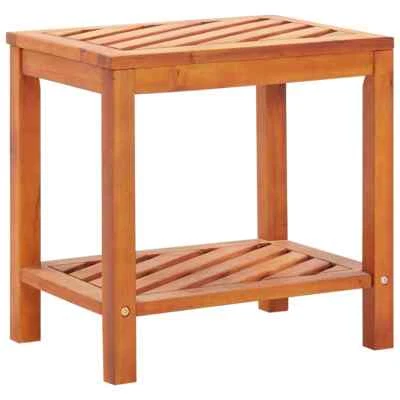 Side Table Solid Acacia Wood 17.7"x13"x17.7" vidaXL - Image 1 of 4