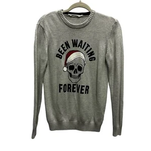 H&M Been Waiting Forever Gray Holiday Sweater Sz 14 years + - Picture 1 of 5