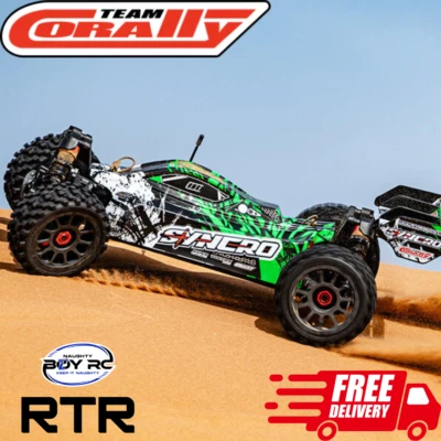 Team Corally Syncro 2WD 1/8 4S Brushless Buggy RTR Green Basher RC Car Off-Road - Image 1 of 4