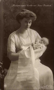Adel Monarchie ~ 1910 Kronprinz Prinzessin Cecilie Prinz Friedrich als Kind Baby - Picture 1 of 2