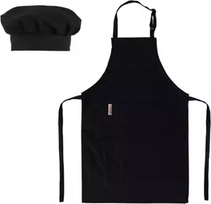 Kids Apron and Chef Hat Set-Adjustable Child Apron for Boys and Girls for Cookin - Picture 1 of 7