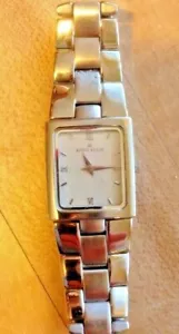 Anne Klein square face stainless steel watch silver tone Bracelet Band Quartz - Picture 1 of 7