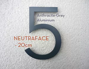 NEUTRAFACE Aluminium House Numbers - Larger 20cm -  FAST UK DELIVERY - Picture 1 of 12