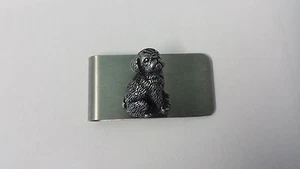 Emblema 3D efecto peltre para animal sentado en un impresionante clip de dinero - Imagen 1 de 1