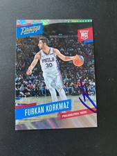 Furkan Korkmaz Signed 2017-18 Panini Prestige Rookie Card Philadelphia 76ers COA