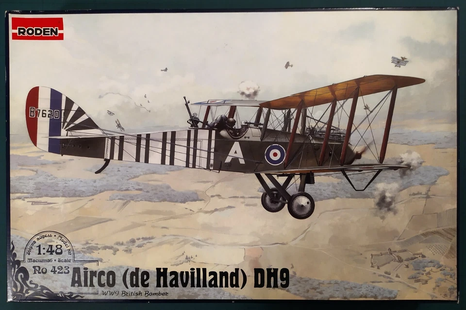AIRCO (de Havilland) DH9 -WWI British Bomber -  RODEN No.423 - Kit scala.1/48  - Immagine 1 di 1