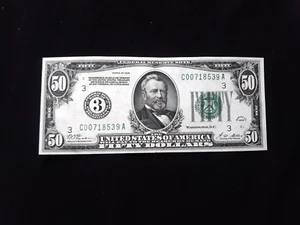 SCARCE -HIGH GRADE CH/CU -1928- $50 FRN PHILLY -Gold Demand Note. #15 - Picture 1 of 4