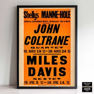 John Coltrane - Miles Davis jazz poster - Shelly's Manne-Hole - 1963 - Picture 1 of 6