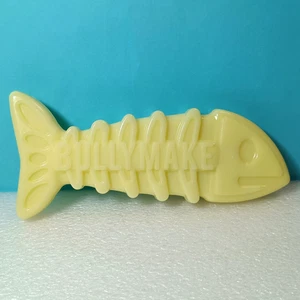 Bullymake Fish Skeleton nylon hard dog chew toy brown plastic - Picture 1 of 4
