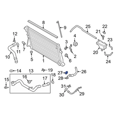For Ford F-450 Super Duty 11-23 Ford Upper Radiator Coolant Hose O-Ring Foto 1 de 4
