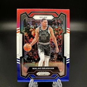 2023-24 Panini Prizm Malaki Branham Red White Blue Prizm #270 San Antonio Spurs - Picture 1 of 2