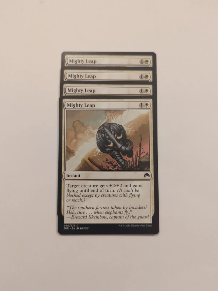 (4) Mighty Leap *PLAYSET* Magic Origins Regular NM MTG - Image 1 of 1
