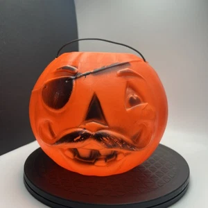 Cubo cubo truco o trato molde soplado calabaza pirata vintage - Imagen 1 de 8