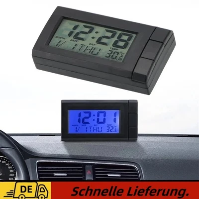 Auto Digital Uhr Mini Auto Uhr Automotive Monat Datum Hintergrundbeleuchtung - Bild 1 von 4